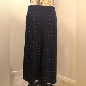 J. Crew Blue with Pink Heart 🩷 Skirt XS